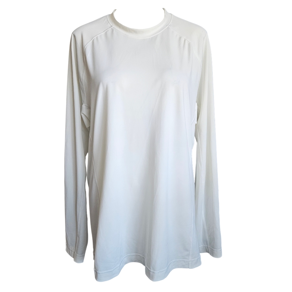 Lands End Mens Base Layer Long Sleeve White Shirt‎ Staple Sz Large 42-44